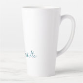 Tasse Latte Calligraphie Simple Plain Professionnel Nom (Droite)