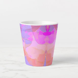 Tasse Latte Calques de pastel abstraits petit