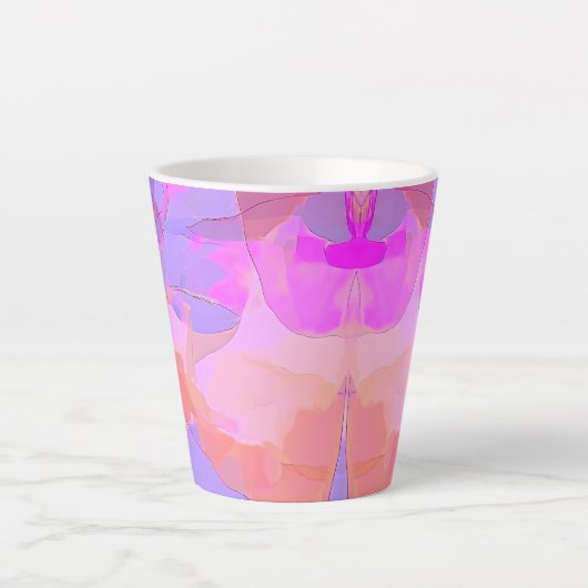 Tasse Latte Calques de pastel abstraits petit (Devant)