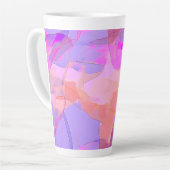 Tasse Latte Calques Pastel Abstraits Grands (Angle gauche)