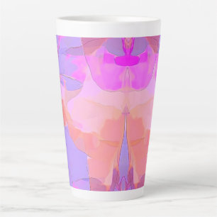 Tasse Latte Calques Pastel Abstraits Grands