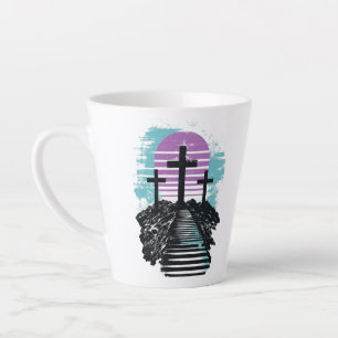 Tasse Latte Calvaire Golgotha c'est fini Moderne chrétien
