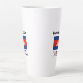 Tasse Latte Cambodia and Cambodian Flag Personalized Large Lat (Devant)
