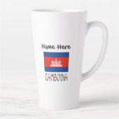 Tasse Latte Cambodia and Cambodian Flag Personalized Large Lat (Droite)
