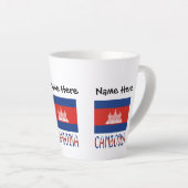 Tasse Latte Cambodia and Cambodian Flag Personalized Small Lat (Angle droit)