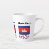 Tasse Latte Cambodia and Cambodian Flag Personalized Small Lat (Droite)