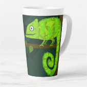 Tasse Latte Caméléon mignon vert (Angle droit)
