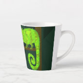 Tasse Latte Caméléon vert mignon (Droite)