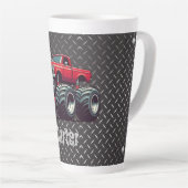 Tasse Latte Camion monstre rouge (Angle droit)