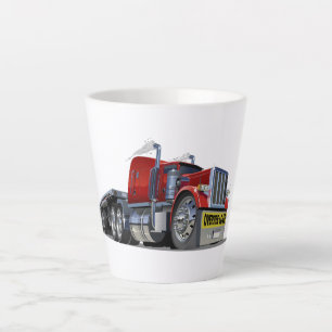 Tasse Latte Camion semi-caricature