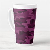 Tasse Latte Camo de couleur violette tyrienne (Angle gauche)