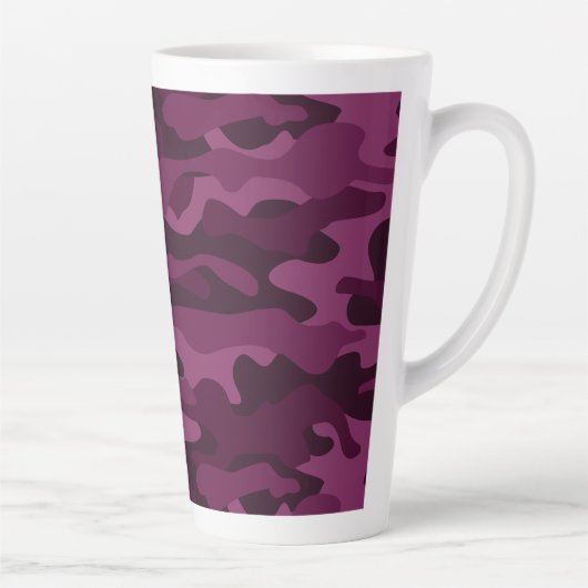 Tasse Latte Camo de couleur violette tyrienne (Droite)