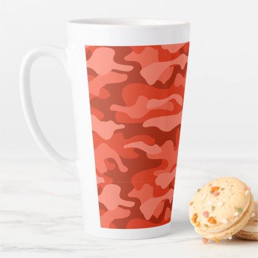 Tasse Latte Camo monochrome Soda orange (En situation)