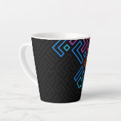 Tasse Latte Camouflage de design graphique coloré (Angle gauche)