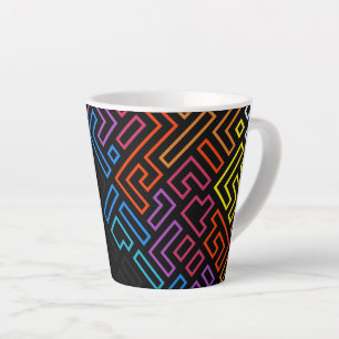 Tasse Latte Camouflage de design graphique coloré