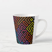 Tasse Latte Camouflage de design graphique coloré (Droite)