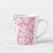 Tasse Latte Camouflage rose Monogramme initial (Droite)