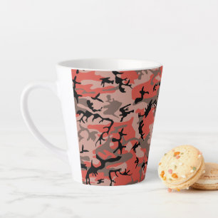 Tasse Latte Camouflage rouge et Brown, Armée