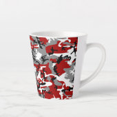 Tasse Latte Camouflage rouge et gris, Militaire, Armée (Droite)