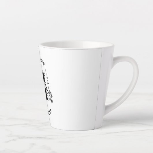 Tasse Latte Camp plus de stress moins (Droite)