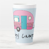 Tasse Latte Camper RV Rose Cute Happy (Devant)