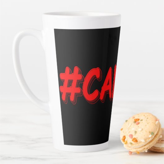 Tasse Latte "#CANADA" Conception d'expression mignonne. Comman (En situation)