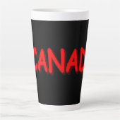 Tasse Latte "#CANADA" Conception d'expression mignonne. Comman (Devant)