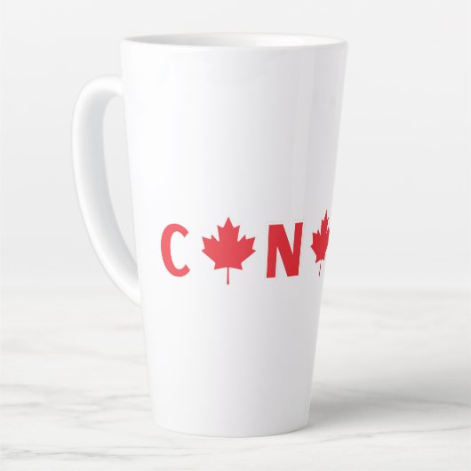 Tasse Latte Canada moderne pays canadien Drapeau Souvenir (Angle gauche)
