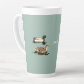 Tasse Latte Canards colverts. Loyauté (Angle gauche)