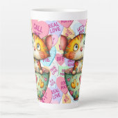 Tasse Latte Candy Cat Saint-Valentin (Devant)