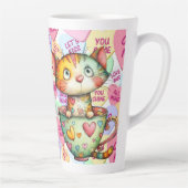 Tasse Latte Candy Cat Saint-Valentin (Droite)