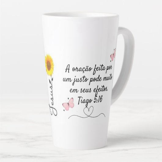 Tasse Latte Caneca branca clássica, 325 ml (Angle droit)