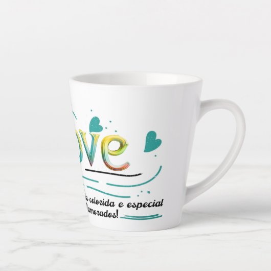 Tasse Latte Caneca comemorativa, namorados (Droite)