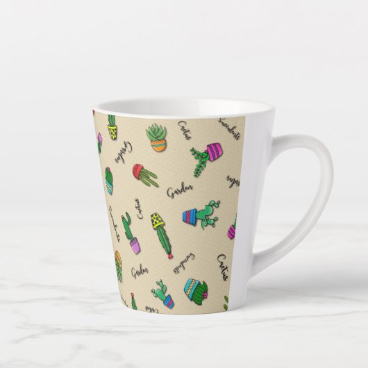 Tasse Latte Caneca Linha Cactus (Droite)