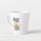 Tasse Latte Caneca para café latte linhas e flores (Angle gauche)