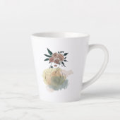 Tasse Latte Caneca para café latte linhas e flores (Droite)