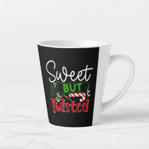 Tasse Latte Canne à Sucre de Noël Drôle mais Tordu