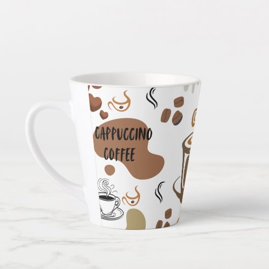 Tasse Latte cappuccino coffee  (Gauche)