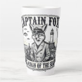Tasse Latte Captain Fox Guardian of Seas Nautical Design (Devant)