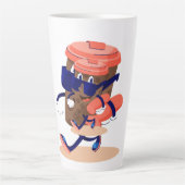 Tasse Latte Caractère café cool et drôle (Devant)