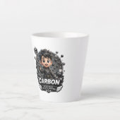 Tasse Latte Caractère carbone ATOMIVRA (Devant)
