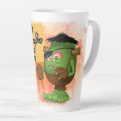 Tasse Latte Caractère Frankenstein de 'Normal People Scare Me' (Angle droit)