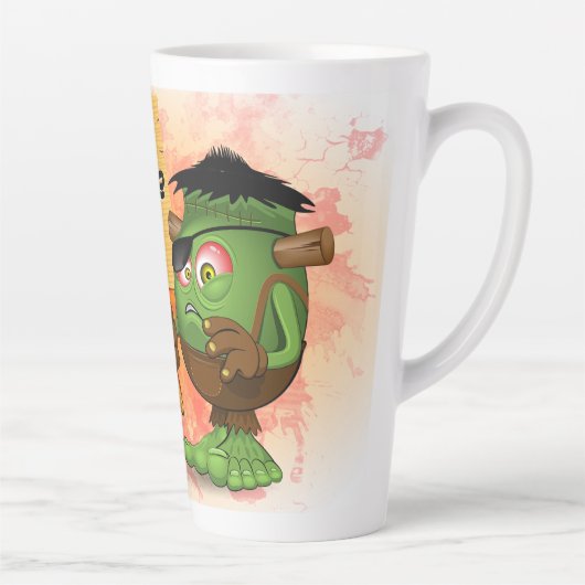 Tasse Latte Caractère Frankenstein de 'Normal People Scare Me' (Droite)