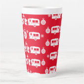 Tasse Latte Caravan Joyeux Camping de Noël (Devant)