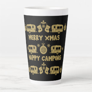 Tasse Latte Caravan Joyeux Camping de Noël