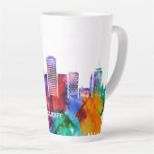 Tasse Latte Cardiff Skyline (Angle droit)