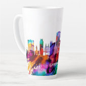 Tasse Latte Cardiff Skyline (Angle gauche)