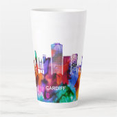 Tasse Latte Cardiff Skyline (Devant)