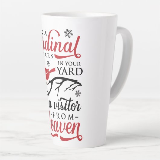 Tasse Latte cardinal apparaît  (Angle droit)