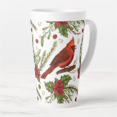 Tasse Latte Cardinal de Noël (Angle droit)